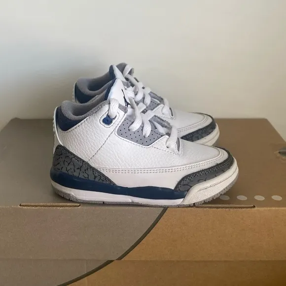 Nike Air Jordan 3 Retro “Midnight Navy” Toddler Sneakers- SZ 7 C