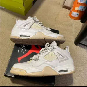 Nike Air Jordan 4 Retro Pure Money 2017 308497 100 White/Metallic Silver Size 10