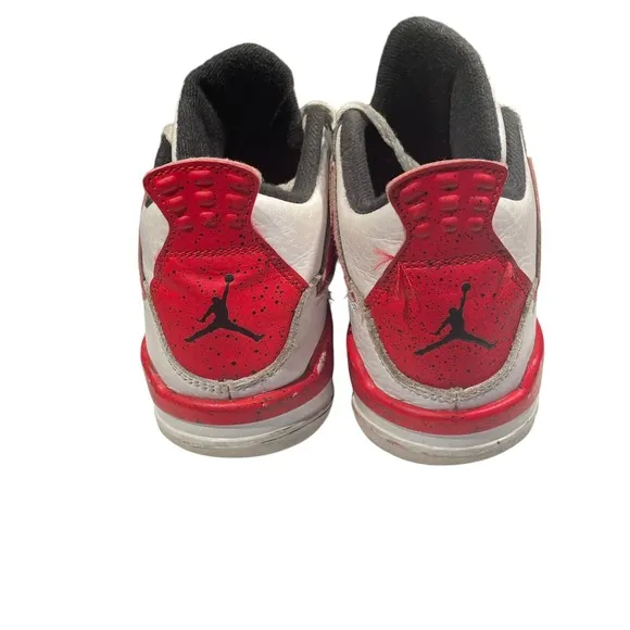 Nike Air Jordan 4 Retro Red Cement White BQ7669-161 Preschool Ps Size 2Y