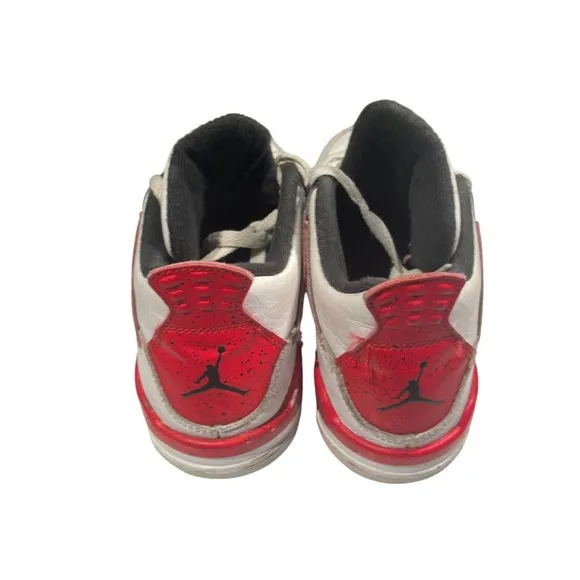 Nike Air Jordan 4 Retro Red Cement White BQ7669-161 Preschool Ps Size 2Y
