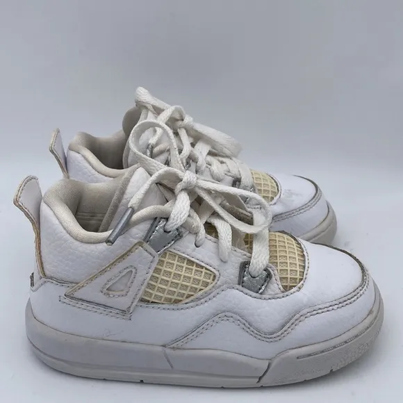 Nike Air Jordan 4 Retro TD 'Pure Money' Little Kids Sneakers Size 8C