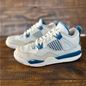 Nike Air Jordan 4 Retro White Blue Sneaker 13C