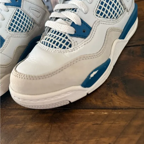 Nike Air Jordan 4 Retro White Blue Sneaker 13C