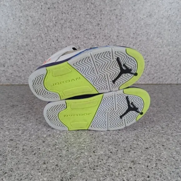 Nike Air Jordan 5 Retro 'Bel-Air' White Sneakers Toddler Girls Size 10C