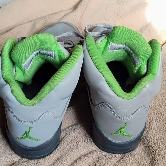 Nike Air Jordan 5 Retro Green Bean Sneakers sizes 4Y &amp; Toddlers 11C