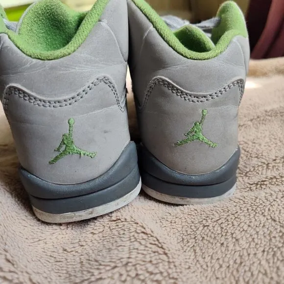 Nike Air Jordan 5 Retro Green Bean Sneakers sizes 4Y &amp; Toddlers 11C