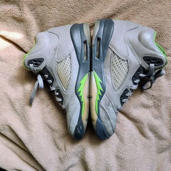 Nike Air Jordan 5 Retro Green Bean Sneakers sizes 4Y &amp; Toddlers 11C