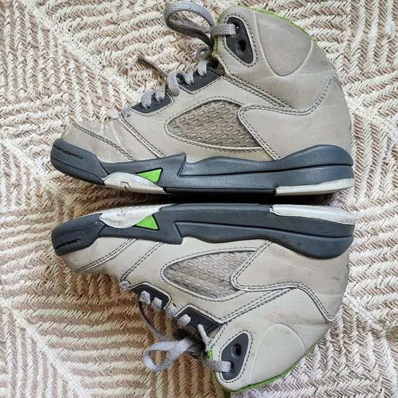 Nike Air Jordan 5 Retro Green Bean Sneakers sizes 4Y &amp; Toddlers 11C