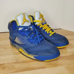Nike Air Jordan 5 Retro Laney Mens Size 11.5 Royal Blue Yellow CD2720-400