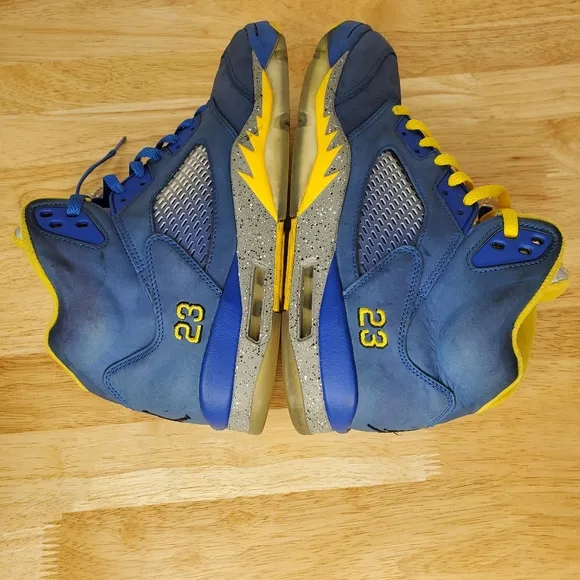 Nike Air Jordan 5 Retro Laney Mens Size 11.5 Royal Blue Yellow CD2720-400