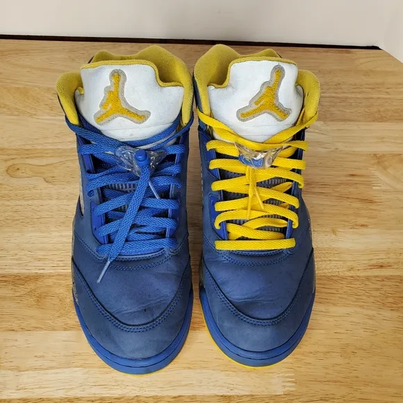 Nike Air Jordan 5 Retro Laney Mens Size 11.5 Royal Blue Yellow CD2720-400