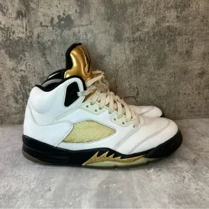 Nike Air Jordan 5 Retro 'Olympic Gold Medal' Sneakers Mens sz 8