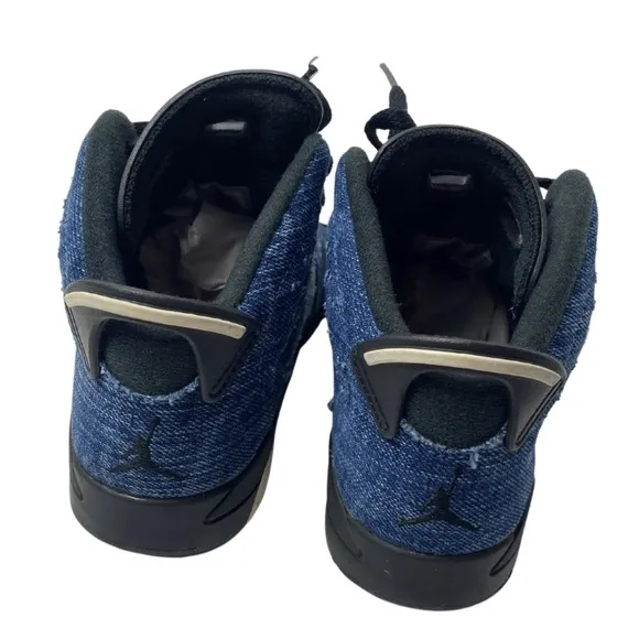 NIKE AIR JORDAN 6 RETRO WASHED DENIM PS Blue - Kids Sneakers Size 13C