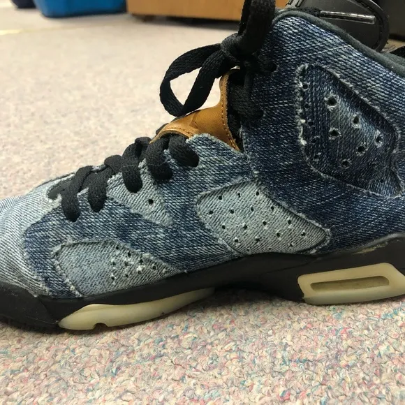 Nike Air Jordan 6 Retro washed denim sneakers.