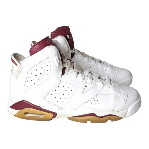 NIKE Air Jordan 6 Retro 'Maroon' Sneakers Size 7.5