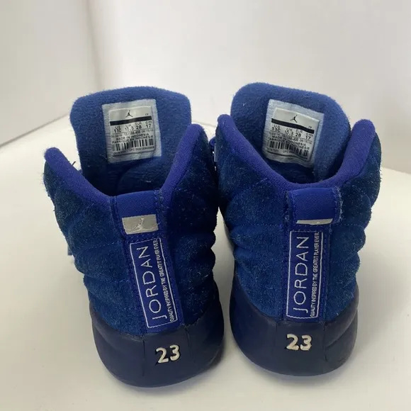Nike Air Jordan Kid 12 Retro PS Deep Royal Sneakers Size 11C (151186-400)