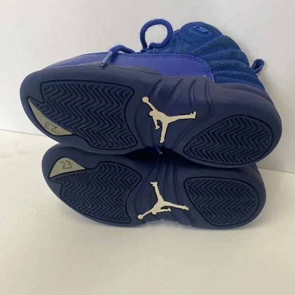 Nike Air Jordan Kid 12 Retro PS Deep Royal Sneakers Size 11C (151186-400)