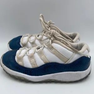 Nike Air Jordan Retro 11 Low Snakeskin Navy Sneakers Toddler Size 7C CD6849-102