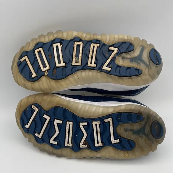 Nike Air Jordan Retro 11 Low Snakeskin Navy Sneakers Toddler Size 7C CD6849-102