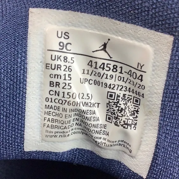 Nike Air Jordan Retro 13 Flint Blue sneakers size 9C Toddler
