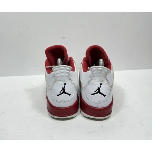 Nike Air Jordan Retro 4 PS Alternate 89 White Red Sneakers 308499-106 Size 1Y