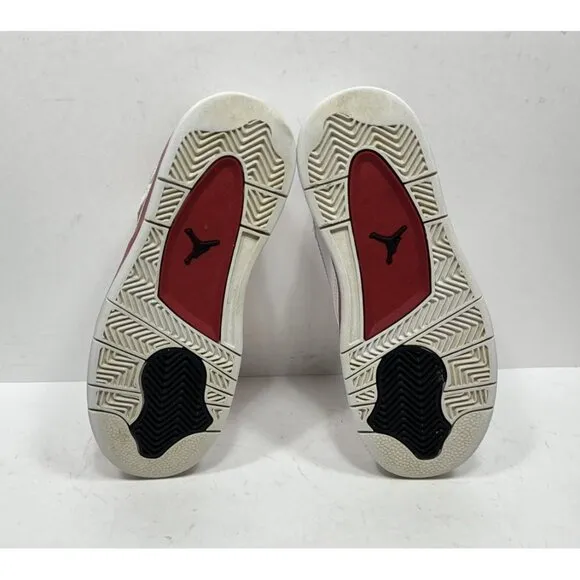 Nike Air Jordan Retro 4 PS Alternate 89 White Red Sneakers 308499-106 Size 1Y
