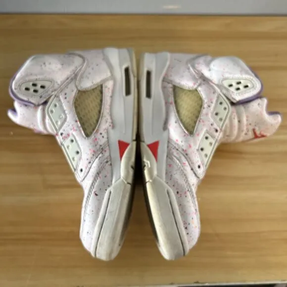 Nike Air Jordan Retro 5 Easter Retro SE 5.5Y  CT1605-100 Paint Splatter