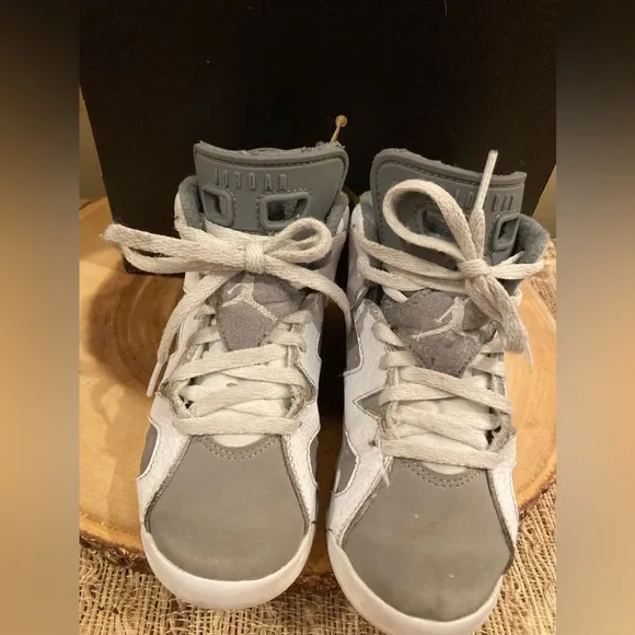 Nike Air Jordan Retro 6 Cool Grey Toddler DV3605-100 Size-10.5 With Box