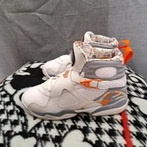 Nike Air Jordan Retro 8 GS 305368-102 Retro Orange Blaze Boy's Sneakers Sz 5.5Y