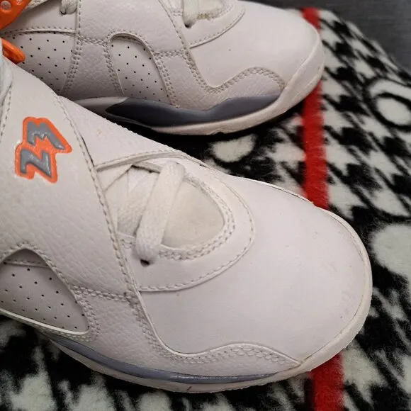 Nike Air Jordan Retro 8 GS 305368-102 Retro Orange Blaze Boy's Sneakers Sz 5.5Y