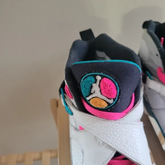 Nike Air Jordan Retro 8 South Beach Sneaker High Top Sneakers Size 7Y Youth