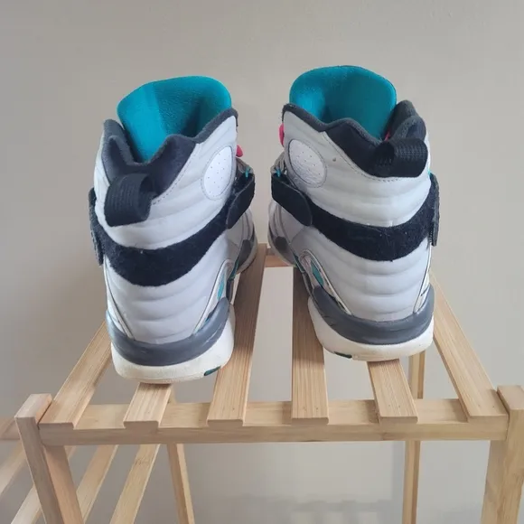 Nike Air Jordan Retro 8 South Beach Sneaker High Top Sneakers Size 7Y Youth