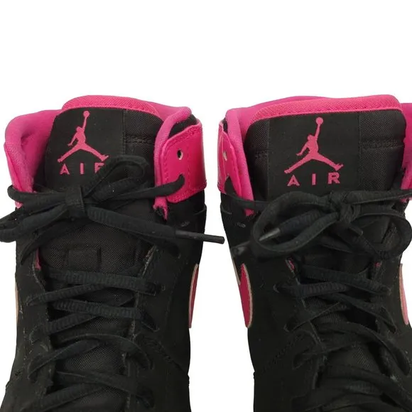 Nike Air Jordan Retro High Top Sneakers Youth Size 7.5 Black Hyper Pink 332148