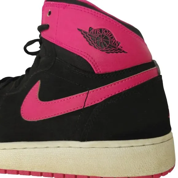 Nike Air Jordan Retro High Top Sneakers Youth Size 7.5 Black Hyper Pink 332148