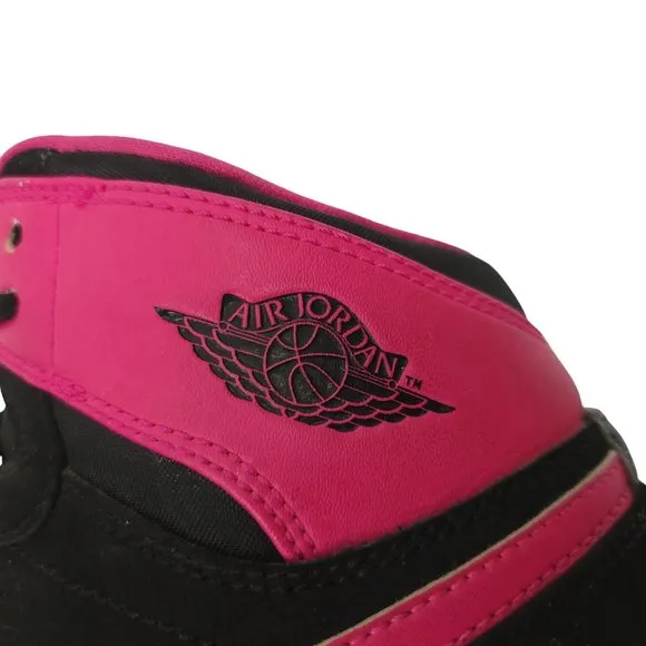 Nike Air Jordan Retro High Top Sneakers Youth Size 7.5 Black Hyper Pink 332148