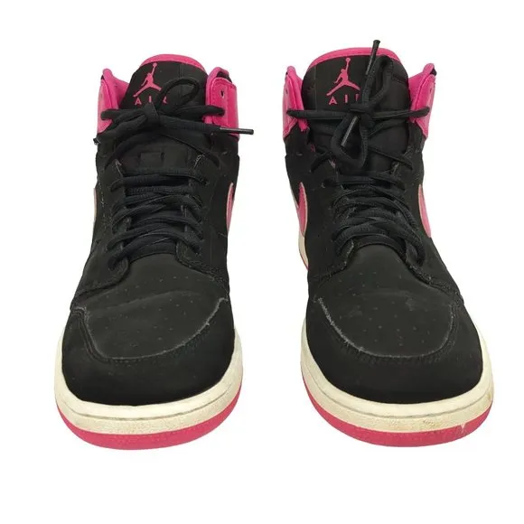 Nike Air Jordan Retro High Top Sneakers Youth Size 7.5 Black Hyper Pink 332148