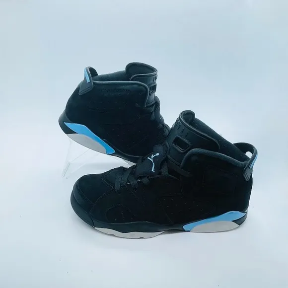 Nike Air Jordan Sneakers-  6 VI Retro UNC- 384665-006- Black/ Blue Size …