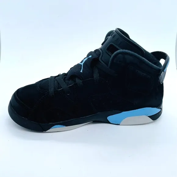 Nike Air Jordan Sneakers-  6 VI Retro UNC- 384665-006- Black/ Blue Size …