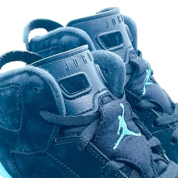 Nike Air Jordan Sneakers-  6 VI Retro UNC- 384665-006- Black/ Blue Size …