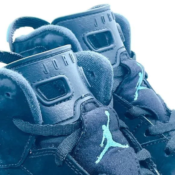 Nike Air Jordan Sneakers-  6 VI Retro UNC- 384665-006- Black/ Blue Size …