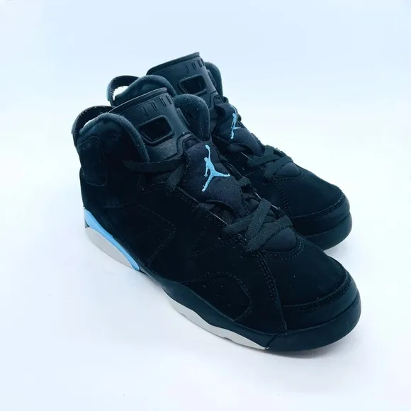Nike Air Jordan Sneakers-  6 VI Retro UNC- 384665-006- Black/ Blue Size …