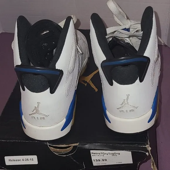 Nike Air Jordan VI 6 Sport Blue Retro BG 2014 sz 4.5y