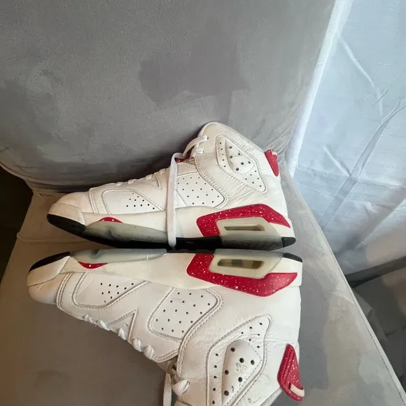 Nike Air Jordan White and Red Sneakers