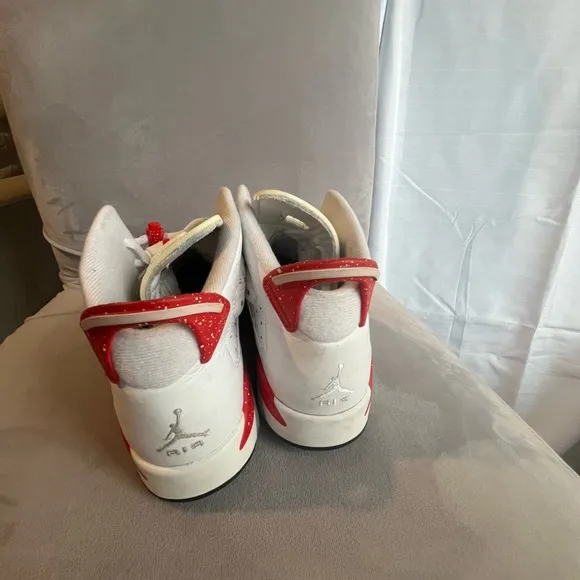 Nike Air Jordan White and Red Sneakers