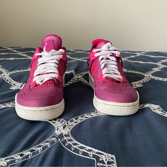 Nike Air Jordan4 retro girls (youth) True berry pink 487724-661 sneakers size4.5
