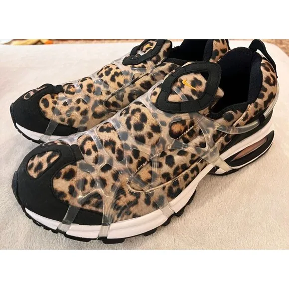 Nike Air Kukini Leopard Sneakers Laceless Retro Trainers Classic NEW Size 10.5