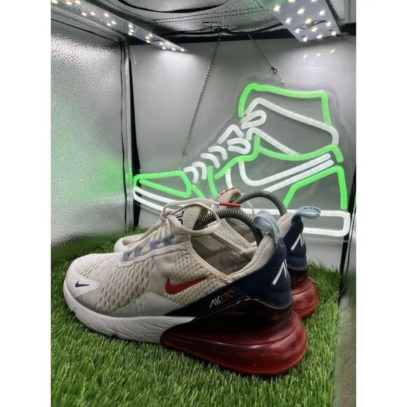 Nike Air Max 270 Red White Blue USA Sneakers Retro Men 8 / Women 9.5 DJ5172-100