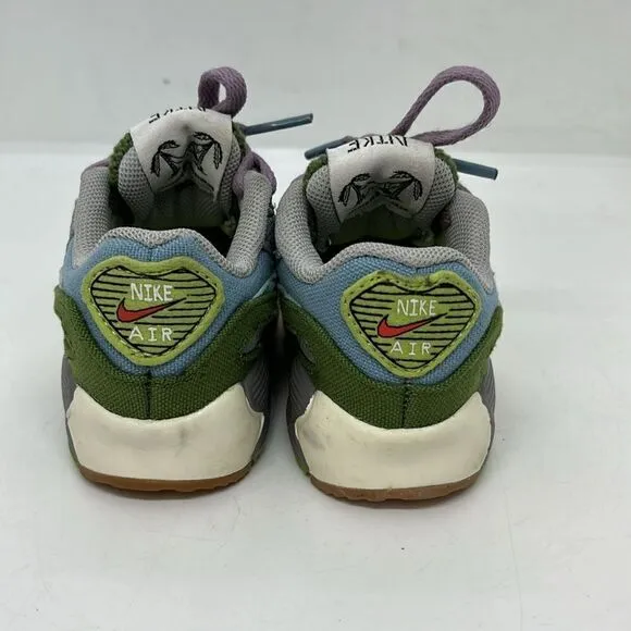 NIKE AIR MAX 90 GREEN WOLF SUN CLUB RETRO BABY SNEAKERS FTL-08-137