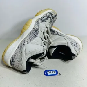 Nike Air Jordan 11 Retro Low GS Light Bone Snakeskin Grey CD6847-002 Size 5.5Y