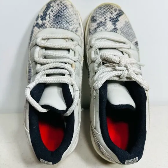Nike Air Jordan 11 Retro Low GS Light Bone Snakeskin Grey CD6847-002 Size 5.5Y